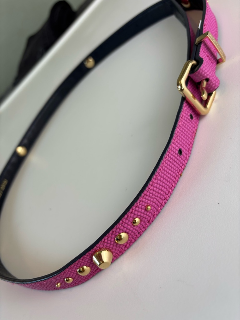 Bundle 2 for $30! Juicy Couture Hot Pink Leather Belt Gold Studs